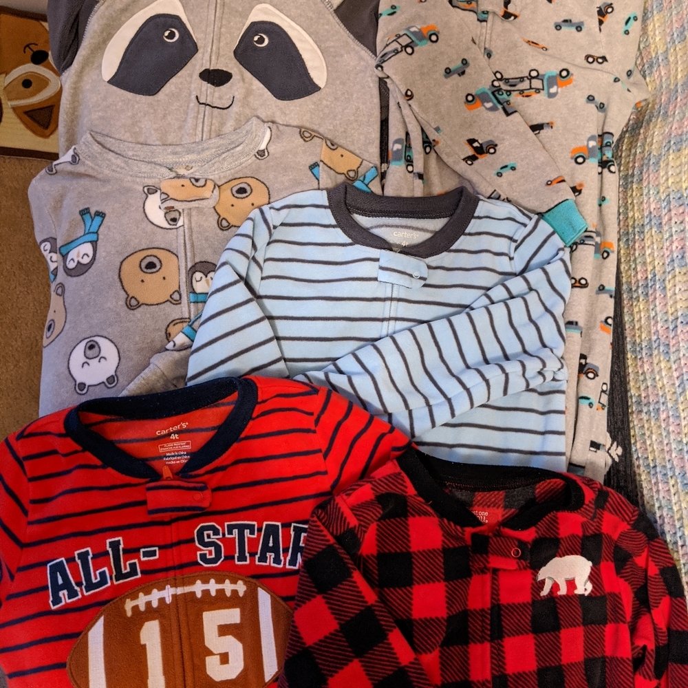 6 Toddler Fleece Footed Pajamas